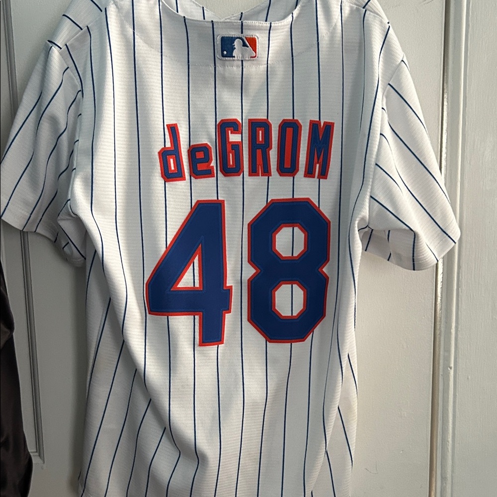 Nike White and Blue Striped Mets Jersey - Picture 4 of 4